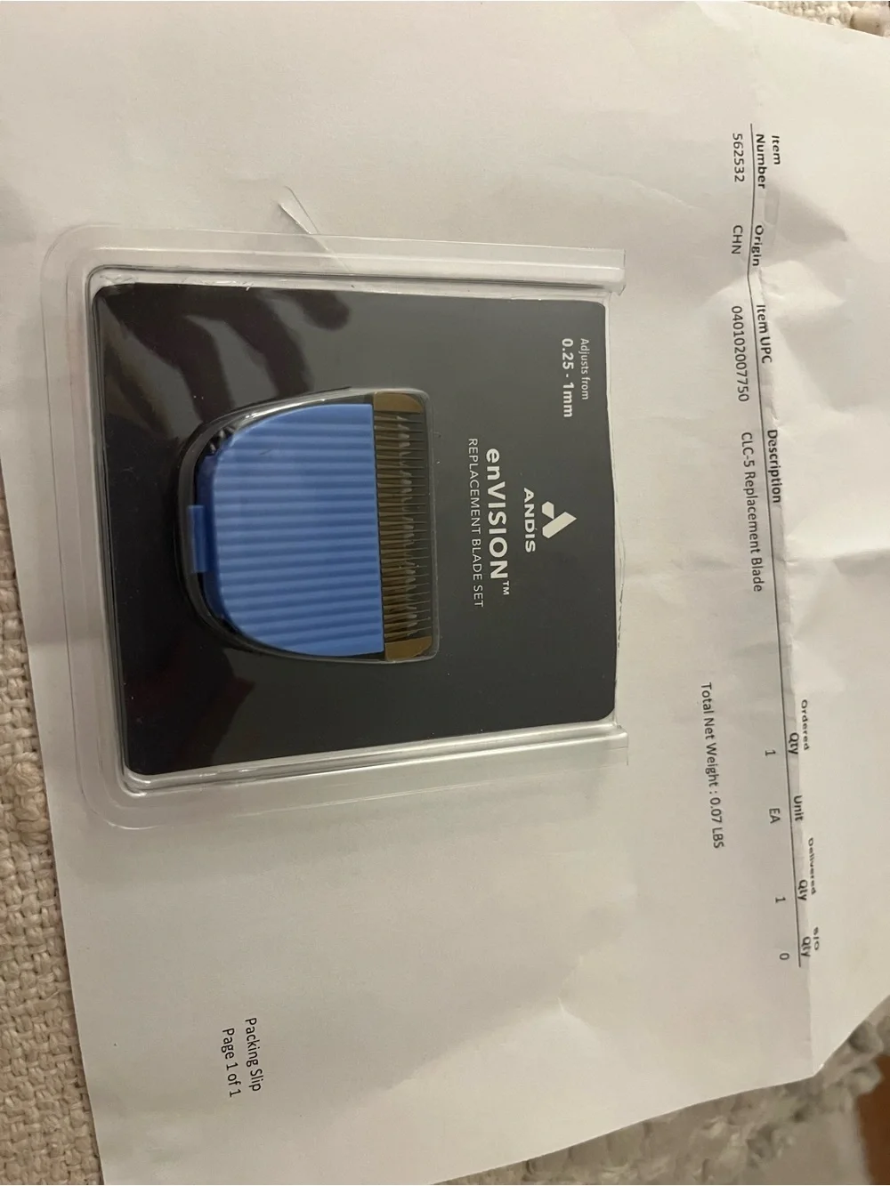 Andis enVision Replacement Blade Set - Blue and Gold
